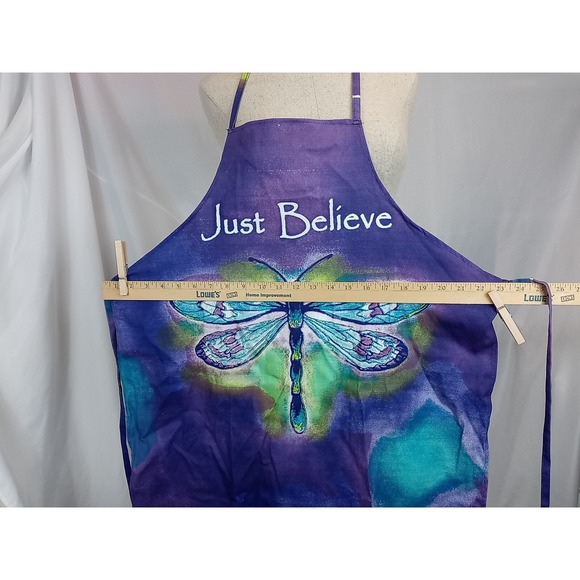 Dragonfly Apron Just‎ Believe Pretty Purple Enchanted Stylish All Purpose Apron - Picture 3 of 15